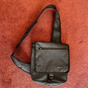 Whatever navy blue crossbody travel bag NWOT